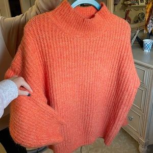 Orange Turtleneck Sweater
